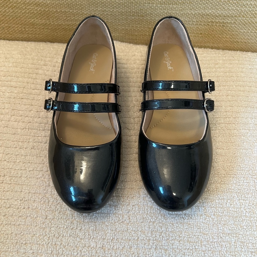 Cat & Jack Black Dress Shoes Mary Jane Style
